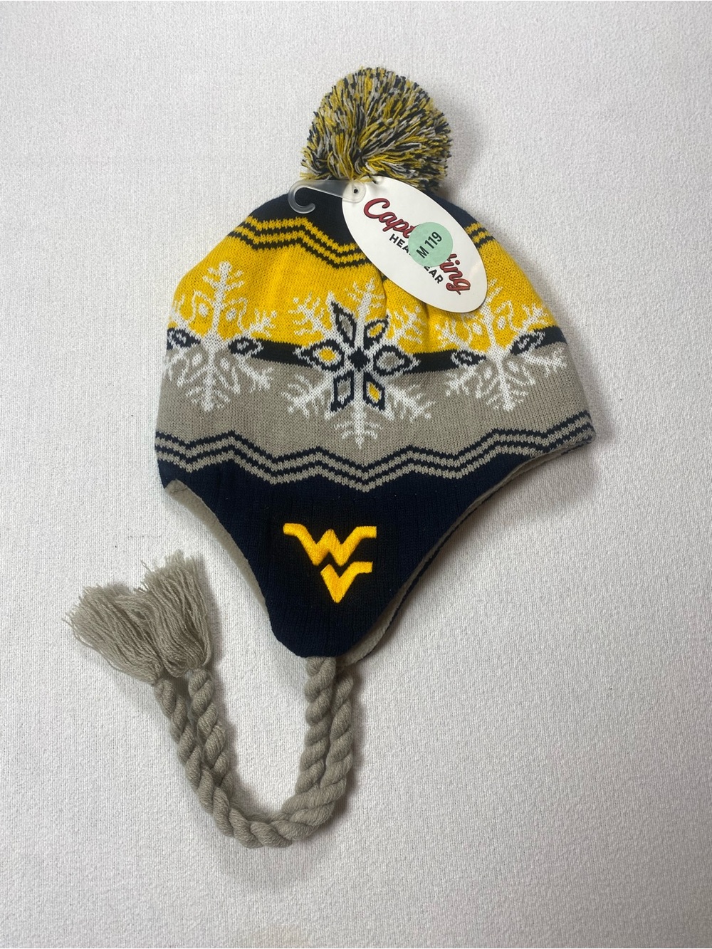 WVU Mountaineers knit winter ear flap beanie